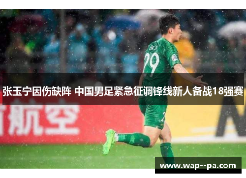 张玉宁因伤缺阵 中国男足紧急征调锋线新人备战18强赛